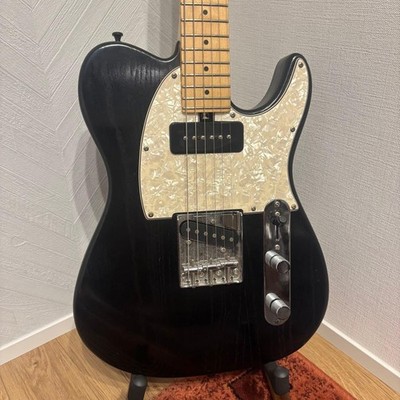 Bacchus T-Style Electric Guitar Black Wood Body P90 Single Pickup