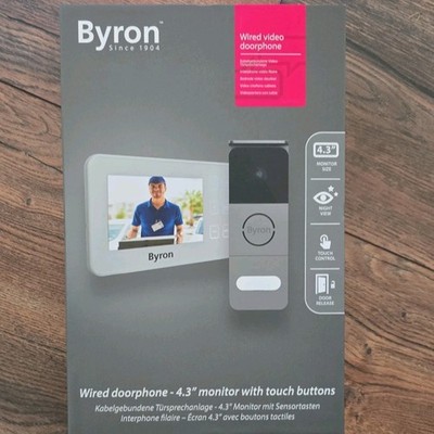 Byron Video-Türsprechanlage Komplett-Set - Schwarz (DIC-24512)