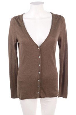 REPEAT Strickjacke Cardigan S taupe brown