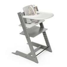 Stokke Tripp Trapp High Chair Storm Grey Baby Set Cushion Tray 662000 6-36 White