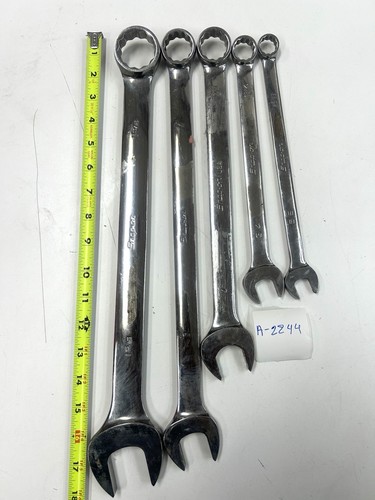 A-2244 Snap-on SAE Com Wre Lot 1-5/16”, 1”, 15/16”, 3/4”, 5/8” USA 5-Pi