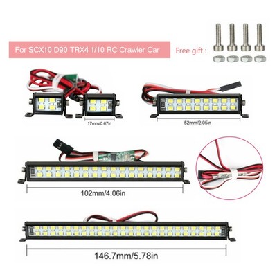RC 4/16/32/48 LED Light bar Roof Lamp Kit For SCX10 D90 TRX4 1/10 RC Crawler Car