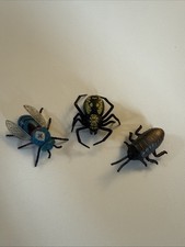 Three Battling Bug Rubber Bodies  Nanobug Base untested Great Condition