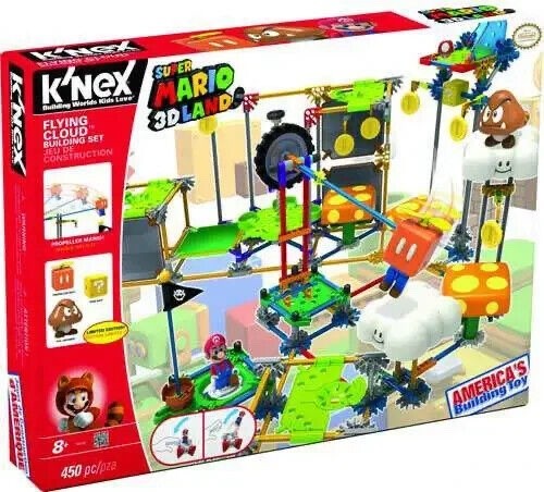 K'NEX Nintendo Super Mario 3D Land Flying Cloud Building Set 450 Teile - NEU - Bild 1 von 6