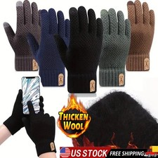 Thermal Winter Gloves-Fleece Lining Touch Screen Knit Stretchy Warm Gloves Gifts