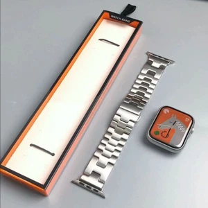 49mm 46mm 42mm Satiné Grand H Watch Band Strap For Apple Watch Hermes Ultra S10