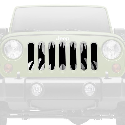 For Jeep CJ7 76-86 Dirty Acres 1-Pc Monster Teeth Style Perforated Main Grille
