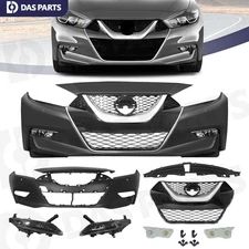 For 2016-2018 Nissan Maxima Bumper w/Park Sensor Hole Grille Fog Light Bracket