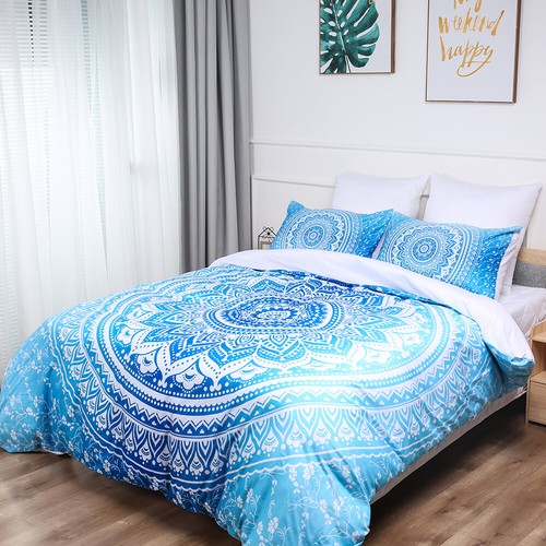 Mandala Comforter Bedspread Set Coverlet Doona Quilt Cover Queen King Size Bed - Picture 15 of 29