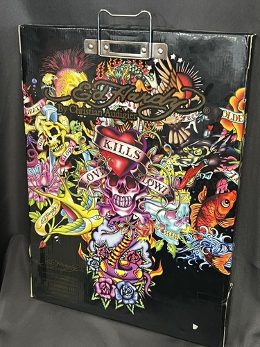 DON ED HARDY BAR MIRROR SKULL & FLOWERS BY CHRISTIAN AUDIGIER MIRROR 13” x 18” - Picture 2 of 7