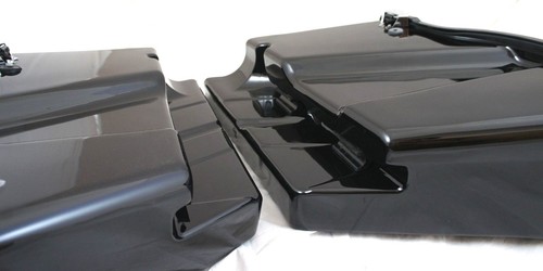 Fully Assembled Stretched Extended Hard Saddlebags 4" HD Harley Davidson Touring - Picture 7 of 9