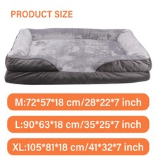 Large Orthopedic Memory Foam Pet Dog Bed Removable Cover