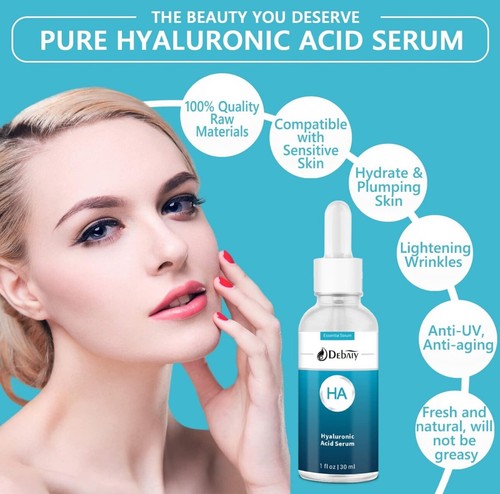 3 Pack Hyaluronic Acid Serum For Face Moisturizing Anti Aging Serum (1 fl oz/30) - Picture 5 of 8