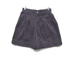 VTG LizWear Mom Black Jean Shorts High Waist Size Petite 6 Waist 25"