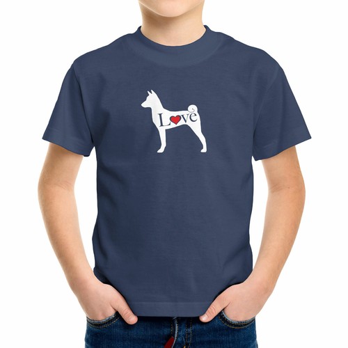 Love Basenji Dog Lover Toddler Kids Youth T-Shirt Graphic African Barkless Bush - Picture 11 of 25