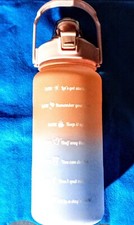PLASTIC WATER BOTTLE with HANDLE 42 Oz For Cold Drinks/Light-weight