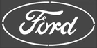 1- 6x12 inch Clear Plastic Stencil, (TD-67) Ford (6mil)*****