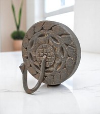 Vintage Wooden Wall D cor 1 Hook Hanger Original Old Hand Carved