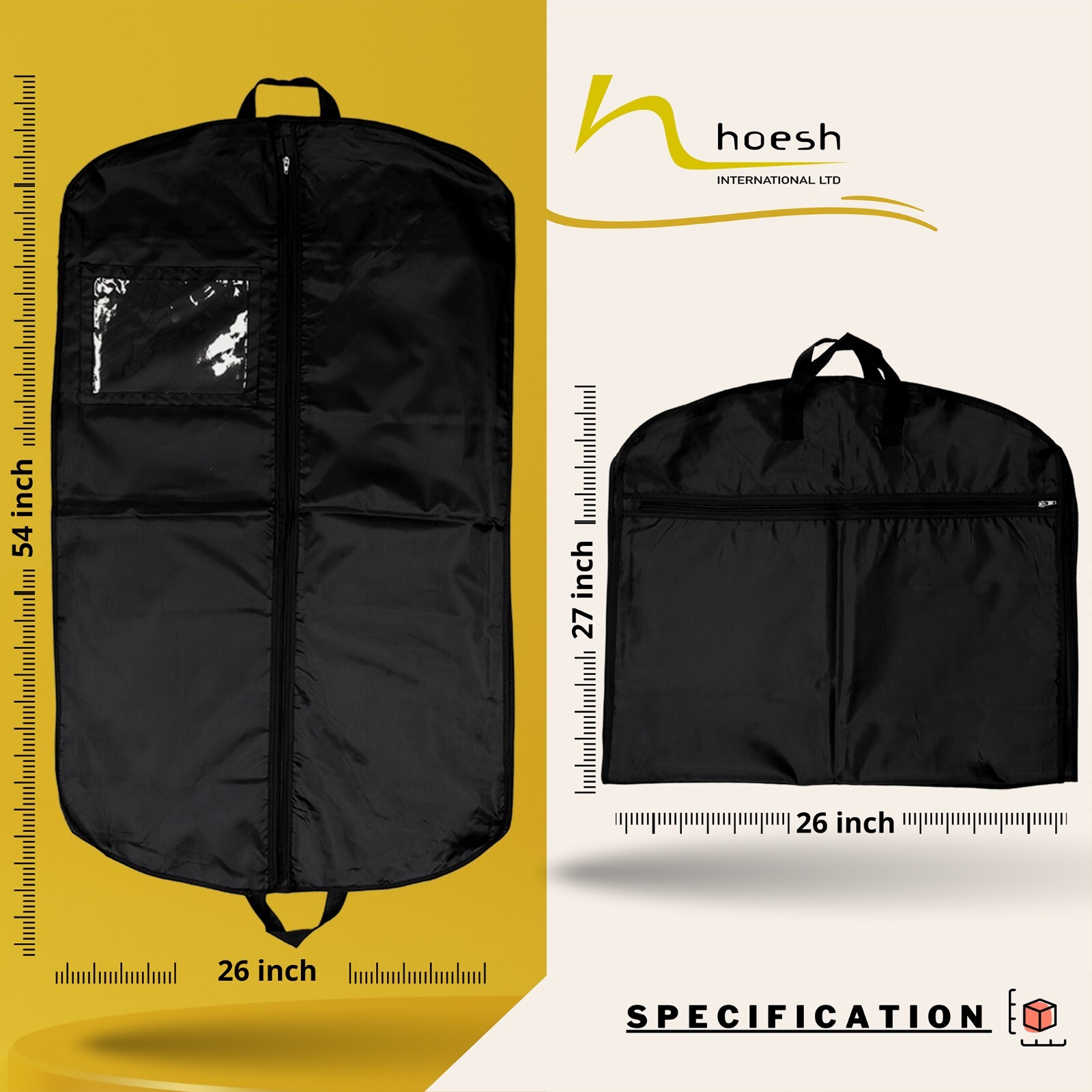 HOESH UK Waterproof Luxury Men Travel Suit Cover Bag Dustproof Garment