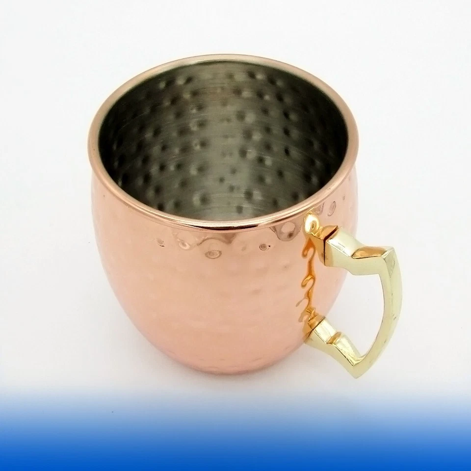 2x Moscow Mule Mug Drinking Hammered Copper Cocktail barrel Beer Wine Cup - image 2 of 4