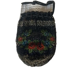 antique vintage glass micro beaded purse bag