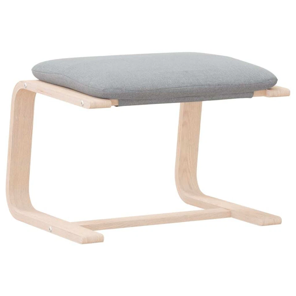 Footstool Light Gray 20.1"x16.1"x15.7" Fabric vidaXL - Image 2 of 4