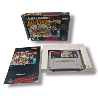  SNES Super Mario All Stars Super Nintendo Spiel + Anleitung OVP PAL game  