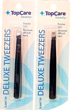 2 Top Care  Slant Tip DELUXE Tweezers  Precise Tip  Quality Guaranteed