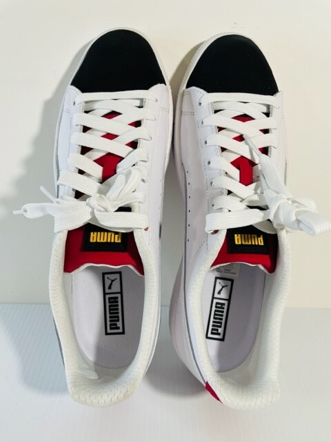 Puma Clyde Global Futurism Mens Size 9.5 Shoes White Leather Low Top Sneaker Shop White Mens Puma Clyde Global Futurism Lace Up Sneakers  main image 4