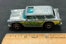 1969 HOT WHEELS CHEVROLET ALIVE '55 RED LINE CHROME DIECAST CAR (AA) 51922