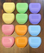 Dental Retainer Case Assorted Retainer Box Mouthguard box of 12 Tropical Colors