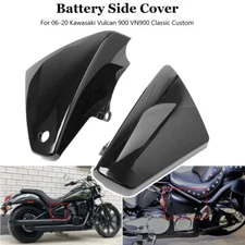 Black Left & Right Battery Side Fairing Covers For Kawasaki Vulcan 900 VN900B/C