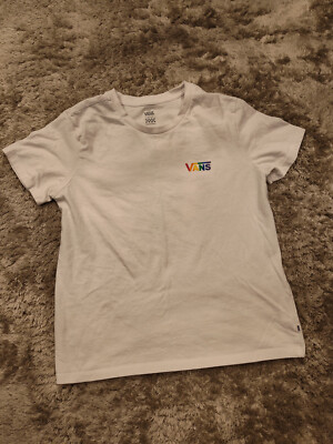 VANS Regular Boy's Rainbow Checkerboard Tee, Size Large