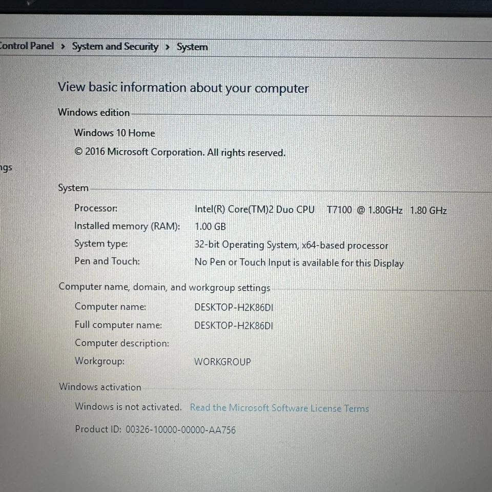"HP Compaq 6710b Intel Core 2 Duo 1,80 GHz 1 GB RAM 80 GB HDD de 15,4""" Foto 4 de 4