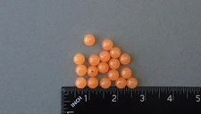 10mm 100 Ct Round ORANGE Glow Beads USA  Glo in the Dark Fishing Tackle 