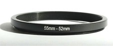 One Brand New 55mm to 52 mm 55-52mm Metal Step-down Stepping Ring Filter Adapter