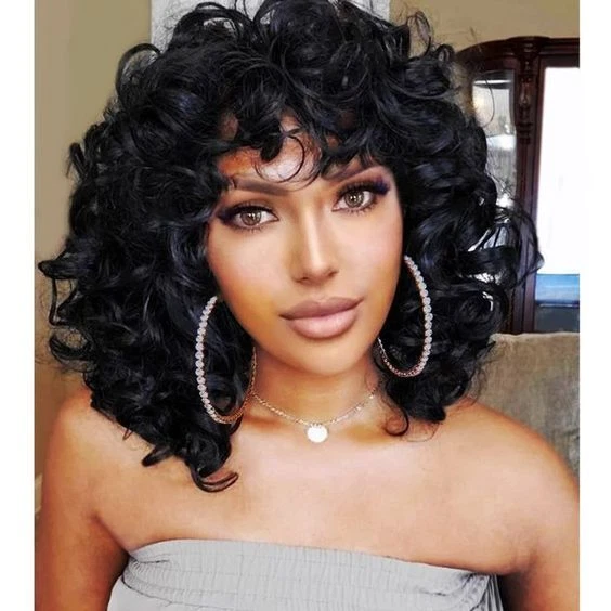 Plecare Afro Wigs for Black Women Human Hair Short Indonesia