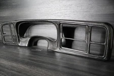 1999 - 2007 GMC Sierra Chevrolet Silverado Tahoe DASH Bezel  Carbon Fiber 2 DIN