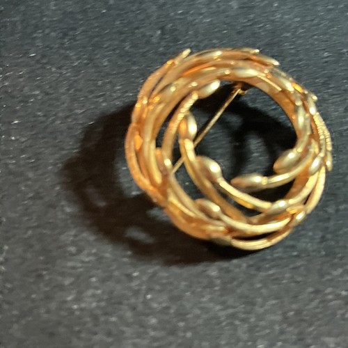 Vintage Gold Tone Nest Like Brooch 3-6 - Picture 2 of 6