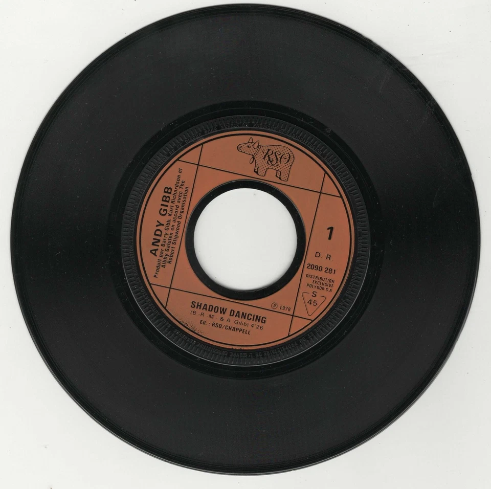 Vinyle 45T - Andy GIBB - Shadow dancing - 2090 281 - 1978 - Photo 3/3