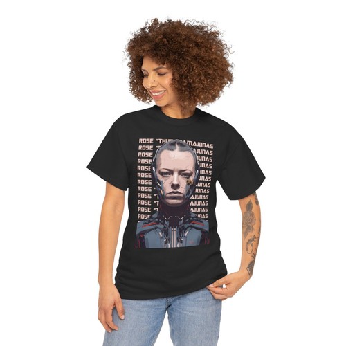 Rose Thug Namajunas as a Cyborg MMA Women's Champ Karate BJJ Funny Gift T-Shirt - Picture 4 of 10
