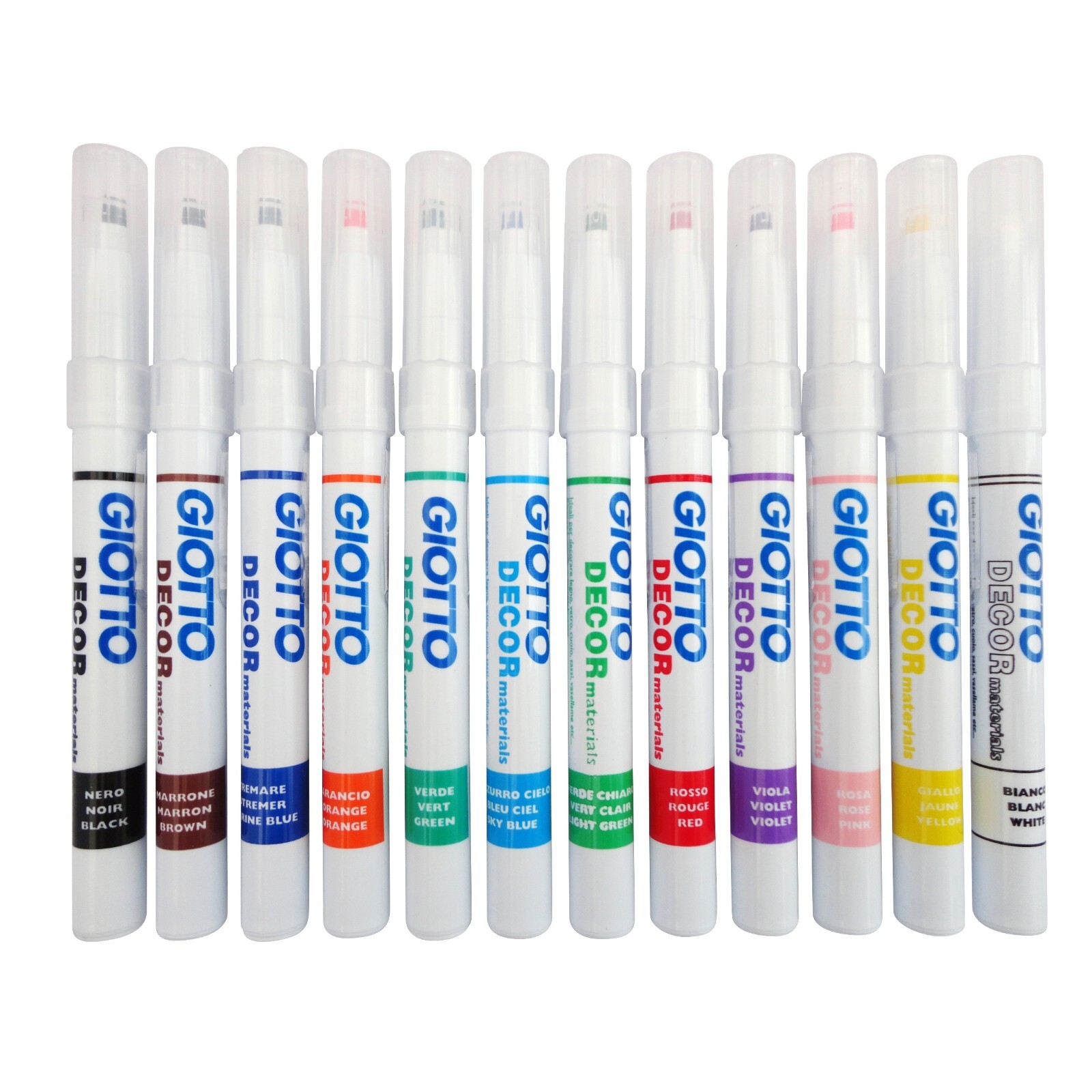 GIOTTO Decor Materials Paint Markers Medium Tip - 4mm Nib 12 Colours | Assorted Colours, For Children, Parties & Primary Schools - Image 2