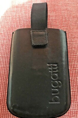 BUGATTI Handytasche Schwarz ''Slimecase'' echt Leder !!!