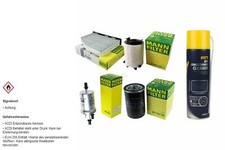 MANN FILTER Paket Klimareiniger für VW Golf Plus 5M1 521 1.6 Bi-Fuel Jetta