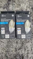 GE CYNC Direct Connect Smart LED Light Bulb Candelabra, 500 Lumen lot of 2 