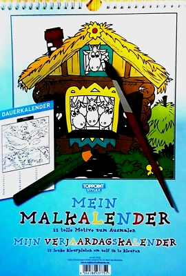 TOPPOINT STYLEX " Mein Malkalender " Immerwährend 300g/m² Aquarellgeeignet
