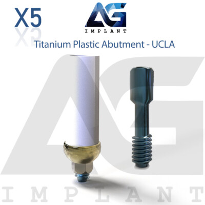 5 Titanium Base Anti Roatational Plastic Castable Abutment UCLA Int ...