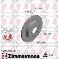 Zimmermann 2X Bremsscheibe Hinten Ø259 Mm FüR Suzuki Vitara LY 1.4 T Allgrip