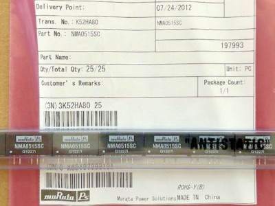 1 Stück Wandler Transducer NMA0515SC - 1W - Murata Power