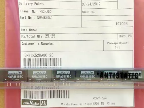 1pc Converter Transducer NMA0515SC - 1W - Murata Power
